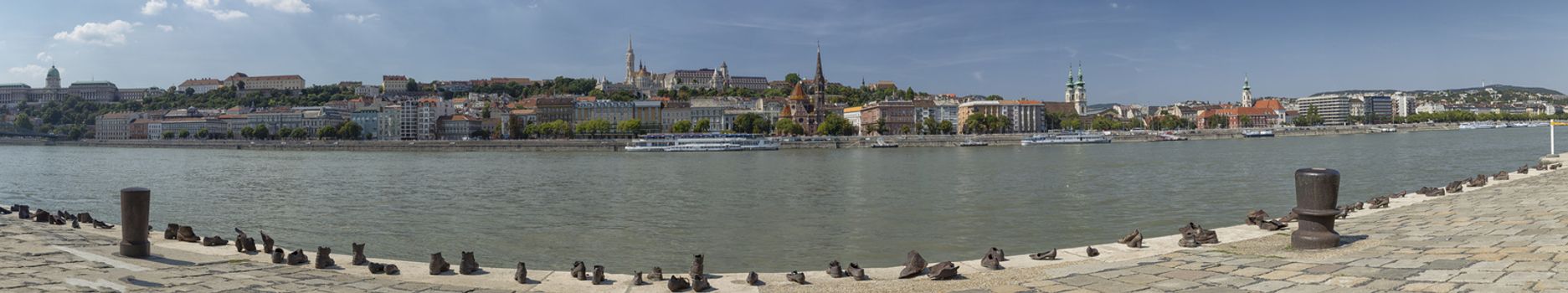 Iron shoes on the Pest side of the danube honouring the jews killed during the world wide war II