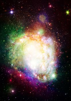 Far being shone nebula and star field against space. "Elements of this image furnished by NASA".