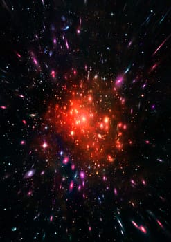 Small part of an infinite star field of space in the Universe. "Elements of this image furnished by NASA".