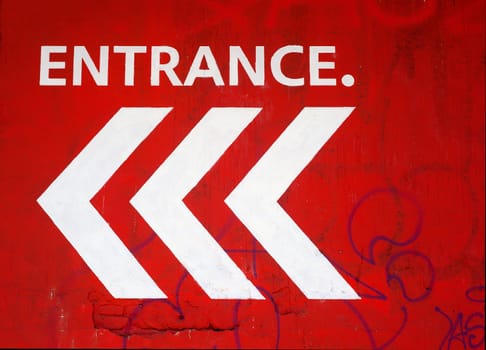 View of Entrance red signal