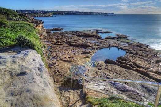 South Coogee views across the ocean north towards Eastern suburbs Sydney
