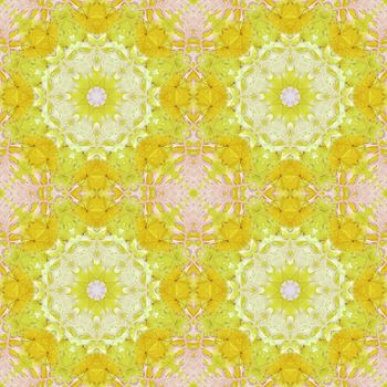 Artistic background, abstract seamless floral pattern with colorful leaves of plants