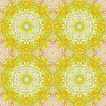 Artistic background, abstract seamless floral pattern with colorful leaves of plants