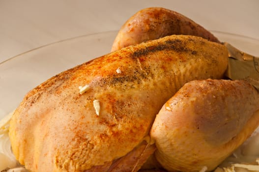 part of Roast Chicken closeup