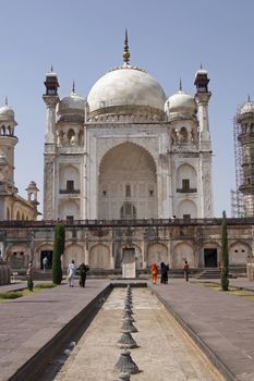 White marble tomb of Islamic Tomb Bibi ka Maqbara in Aurangabad, India