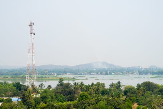 Communication Pole Stand among Nature