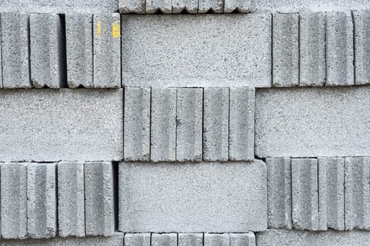 Grey stone bricks wall texture or background