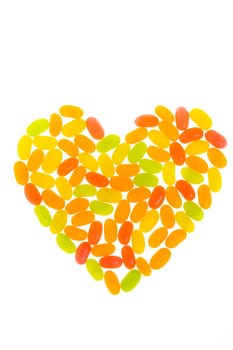 Jelly Bean arrange to be heart