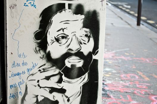 Paris - France - November 2013 - urban art - Serge Gainsbourg face