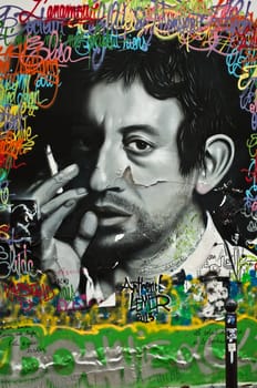 Paris - France - November 2013 - urban art - Serge Gainsbourg face