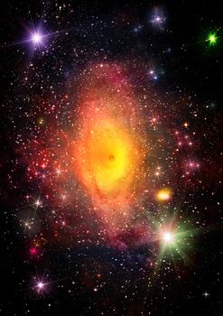 Far being shone nebula and star field against space. "Elements of this image furnished by NASA".