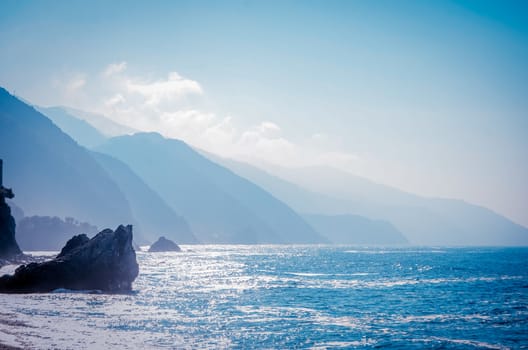 The Beautiful Rocky Coast Of The Italian Riviera