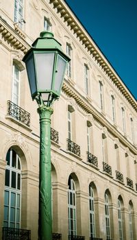 Green Lamp Post Beside Grand Majestic Palace In Marseille, France