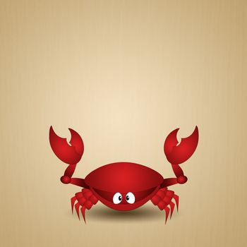 Funny crab with message