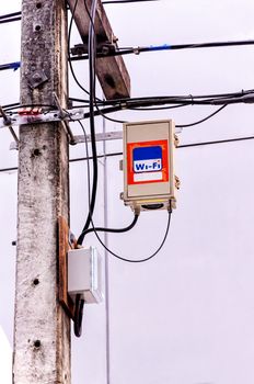 Wireless access point installation on electricity pole