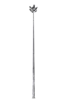 Street light pole isolated on white background,with clipping path 