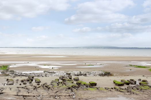 unusual mud banks at Beal beach in county Kerry Ireland on the wild Atlantic way