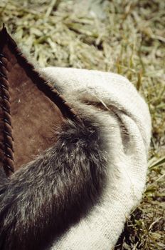 Ancient Warrior Leather anf Fur Bulgaria Hat