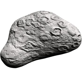 Asteroid Moon isolated on the white background