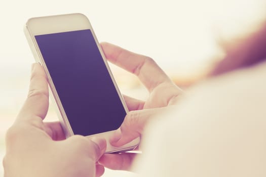 Woman Using a Smart Phone