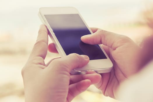 Woman Using a Smart Phone