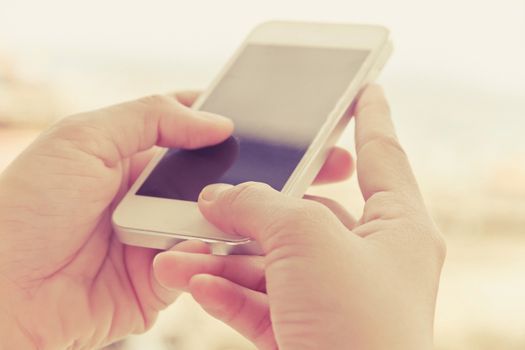 Woman Using a Smart Phone