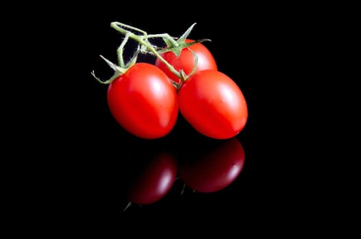 Tomatoes on black