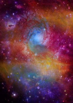 Far being shone nebula and star field against space. "Elements of this image furnished by NASA".