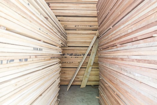 Wood planks prepare in industry wood