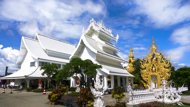 Wat Rong Khun Structure. More well-known among foreigners as the White Temple, is a contemporary unconventional Buddhist temple in Chiang Rai, Thailand