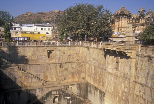 Rajput style step-well of Rani-Ki-Baoli at Bundi, Rajasthan, India