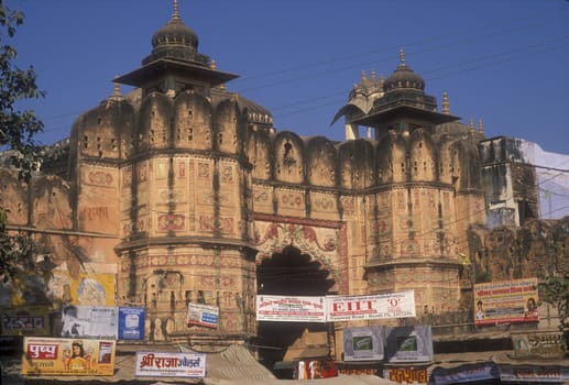 Gateway in the city walls of Bundi in Rajasthan, India