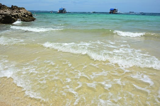 Idyllic Scene Beach Koh Larn,Ta Yai Beach Thailand