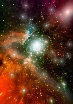 Star field in space a nebulae and a gas congestion. "Elements of this image furnished by NASA".