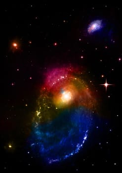 Star field in space a nebulae and a gas congestion. "Elements of this image furnished by NASA".
