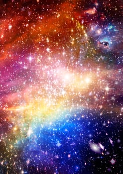 Small part of an infinite star field of space in the Universe. "Elements of this image furnished by NASA".