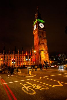 Big Ben and Houses of parliament at dusk, London, UK