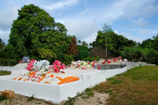 Graveyard on Ofu Island, Vavau group, Tonga