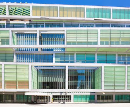 Modern building of Slovenian Chamber of Commerce in Ljubljana, Slovenia, Europe.