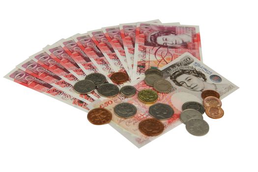 UK sterling money pounds on the table