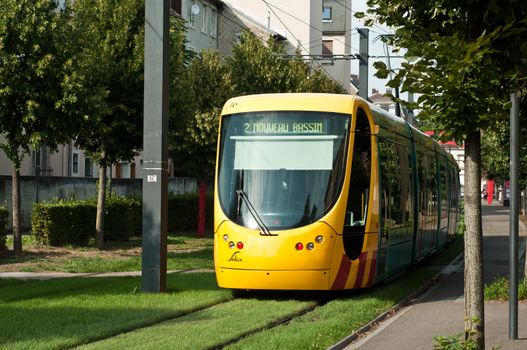 Mulhouse - France - 24 th July 2014 - tramway in Mulhouse - Alsace France