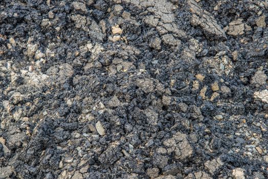 Asphalt on the road in Construction Division.