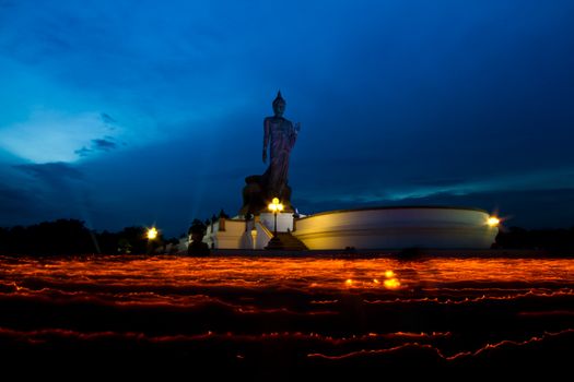 Makha Bucha Day at Buddhist park