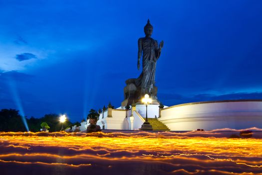 Makha Bucha Day at Buddhist park