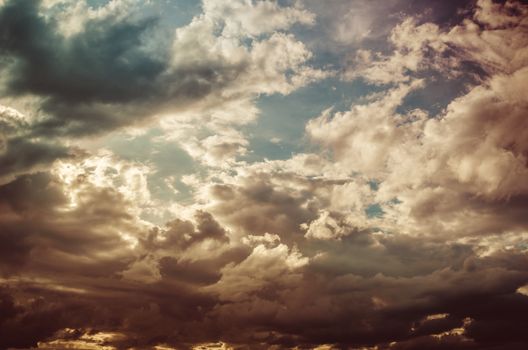 Cloud and sky in the spring season nature vintage