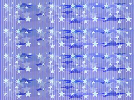 Digital computer graphic - seamless patterned background with a stars in a blue colors for design
