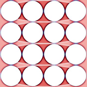 Digital computer graphic - geometric decorative ornament with a circles for design.