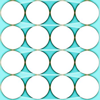 Digital computer graphic - geometric decorative ornament with a circles for design.