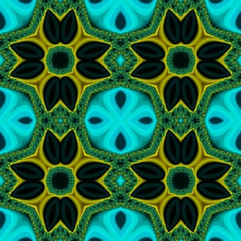 Digital computer graphic - seamless fractal ornament for design.