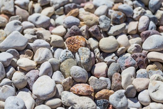 pebble stones background. closeup of stones texture